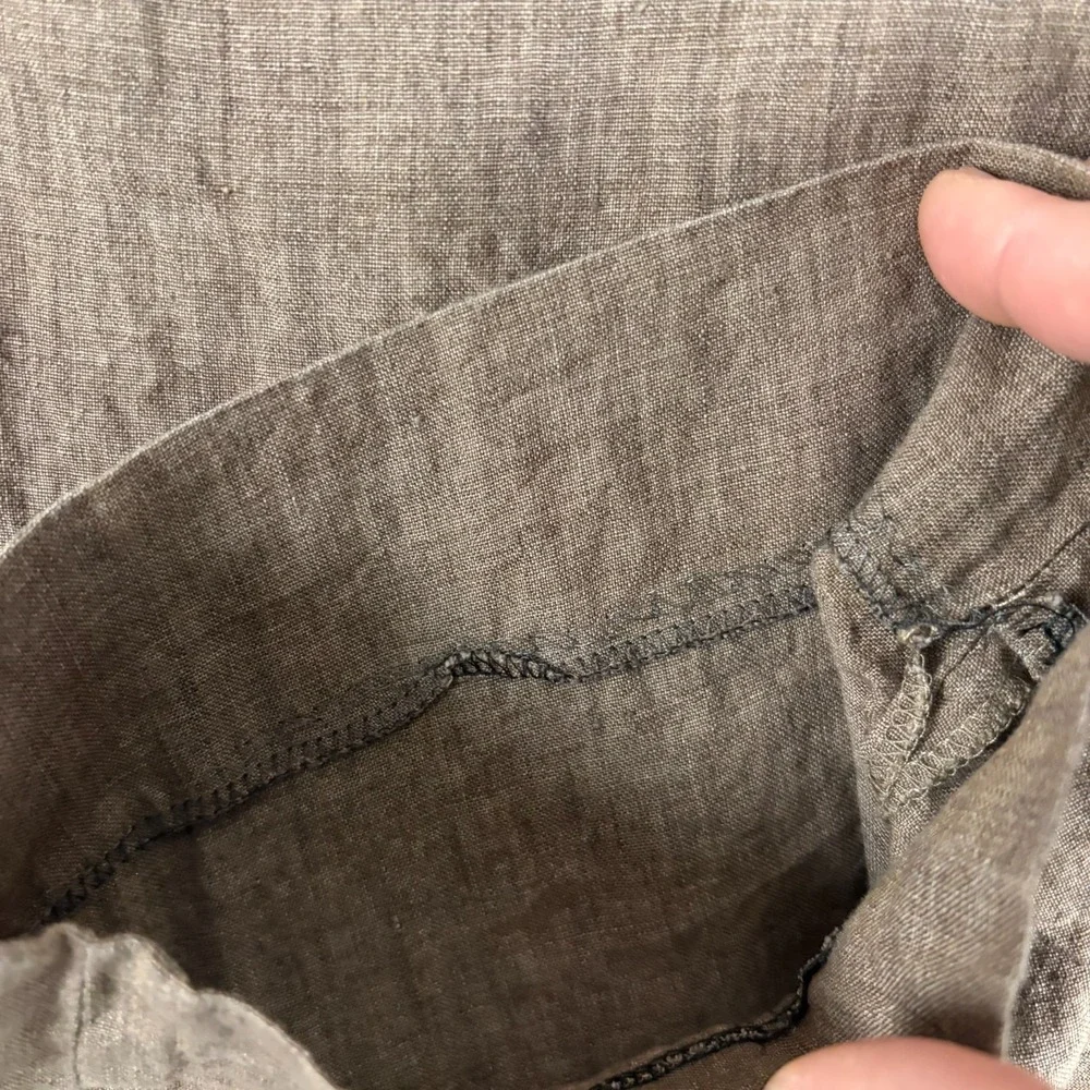 Joseph Abboud Pants Men 40x25 Brown Linen Capritex Leomaster Italian Trousers